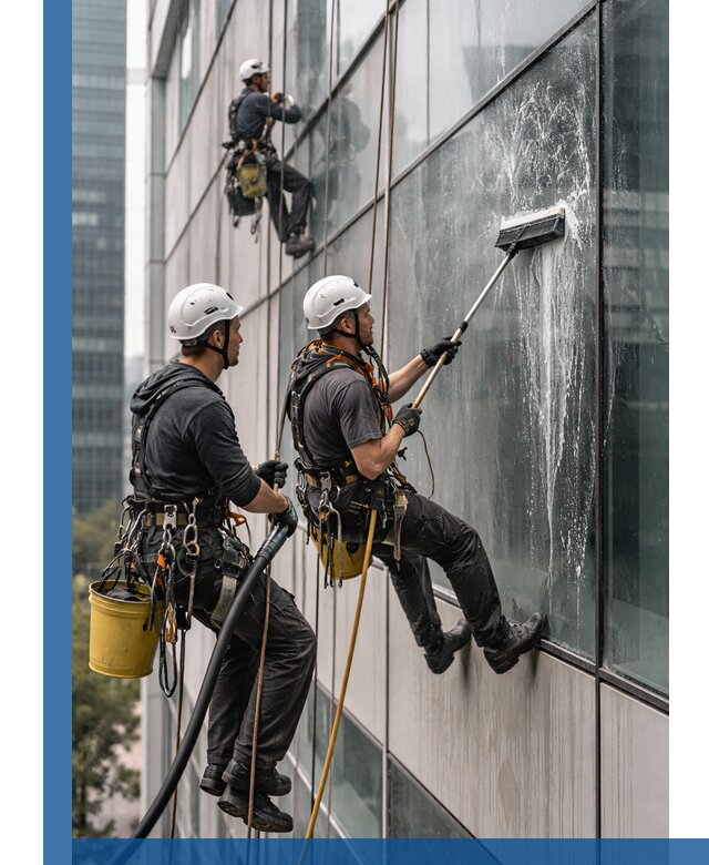 Профессиональная высотная мойка фасадов зданий в Арзамасе