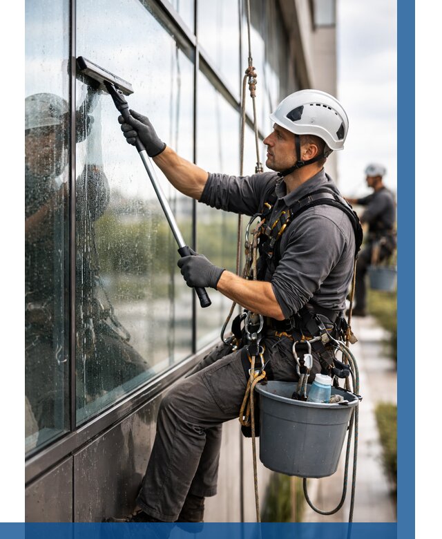 Мойка стеклянных фасадов в Арзамасе от 217 р. | ВЫСОТНИК-Рзм