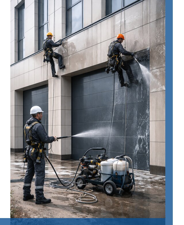 Послестроительная мойка фасада в Арзамасе от 326 р. | ВЫСОТНИК-Рзм