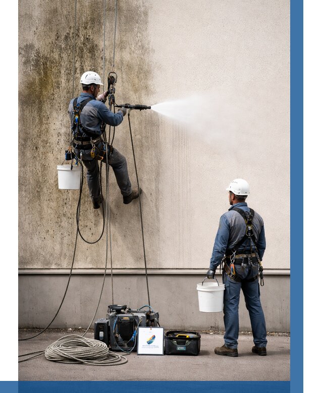 Очистка фасада от плесени в Арзамасе от 326 р. | ВЫСОТНИК-Рзм