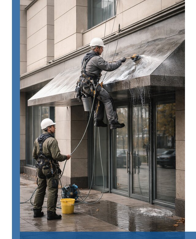 Профессиональная мойка козырьков и навесов в Арзамасе