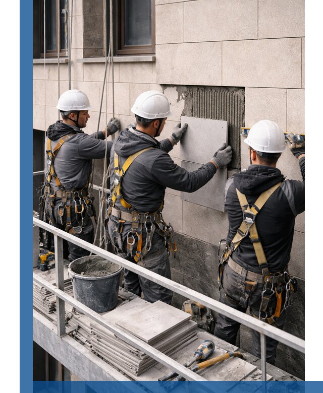 Ремонт облицовки фасада плиткой в Арзамасе с гарантией