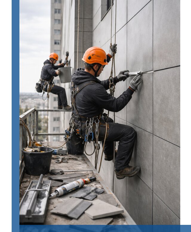 Профессиональный ремонт фасада из керамогранита в Арзамасе