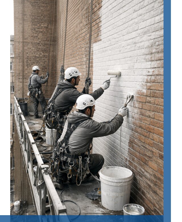 Покраска кирпичного фасада в Арзамасе от 380 р. | ВЫСОТНИК-Рзм