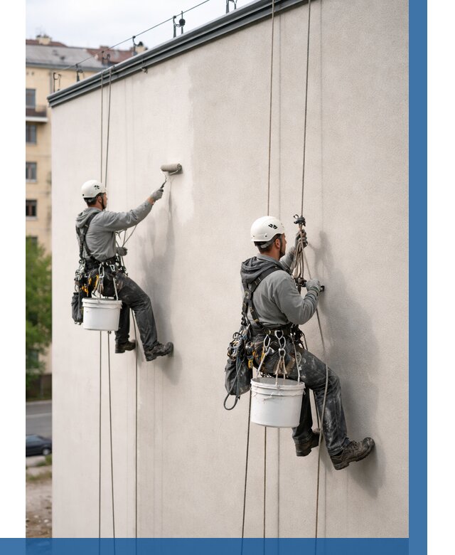 Покраска оштукатуренного фасада в Арзамасе от 348 р. | ВЫСОТНИК-Рзм