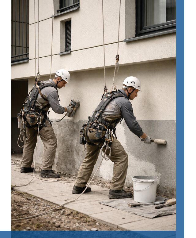 Окраска цоколя здания в Арзамасе от 489 р. под ключ | ВЫСОТНИК-Рзм