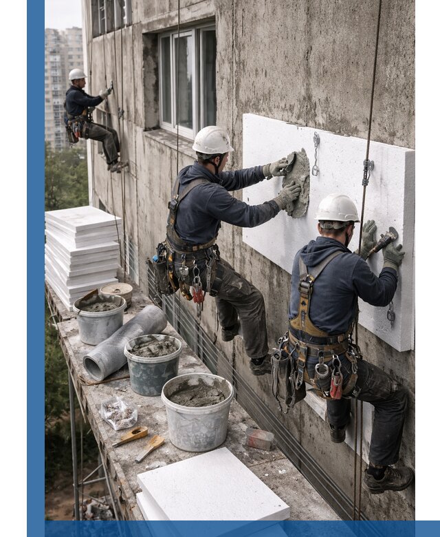 Утепление фасада пенополистиролом в Арзамасе под ключ