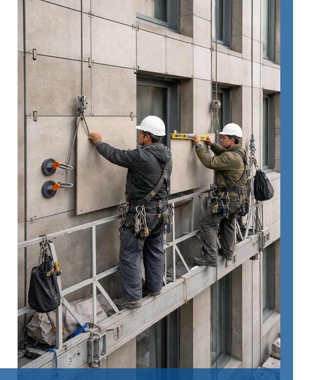 Монтаж керамогранита на фасад в Арзамасе от 2715 р. | ВЫСОТНИК-Рзм