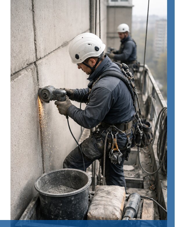 Штробление межпанельных швов в Арзамасе от 1303 р. | ВЫСОТНИК-Рзм