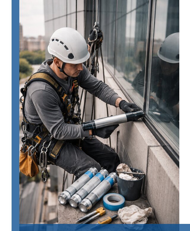 Герметизация стыков витража в Арзамасе для герметичных фасадов