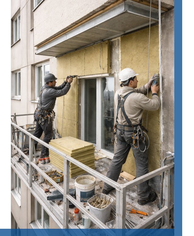 Утепление балкона снаружи в Арзамасе от 1738 р. под ключ ВЫСОТНИК-Рзм