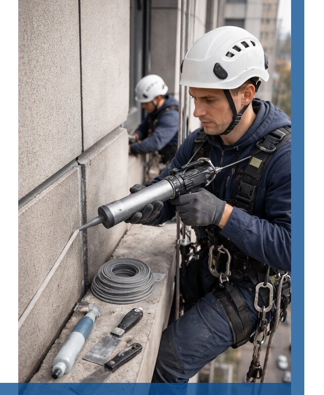 Герметизация деформационных швов фасада в Арзамасе от 760 | ВЫСОТНИК-Рзм