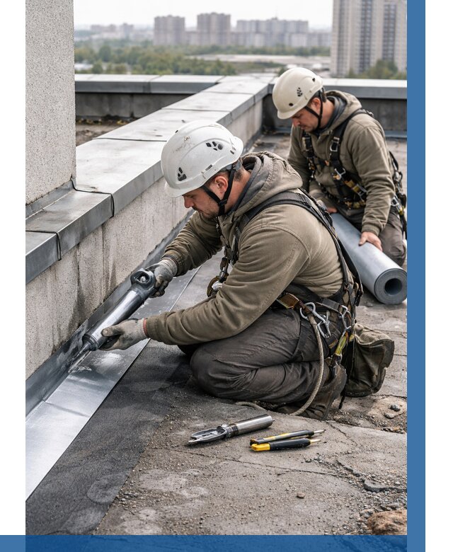 Ремонт кровельных примыканий в Арзамасе от 1303 р. | ВЫСОТНИК-Рзм