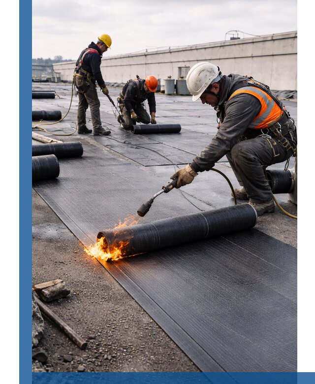 Монтаж наплавляемой кровли в Арзамасе профессионально
