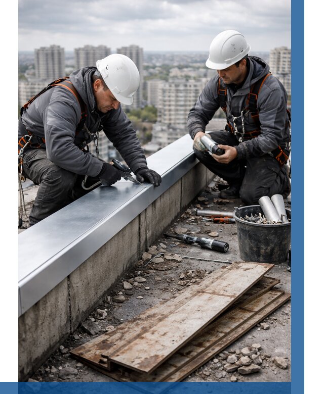 Замена парапетных крышек под ключ в Арзамасе от 1303 р. | ВЫСОТНИК-Рзм