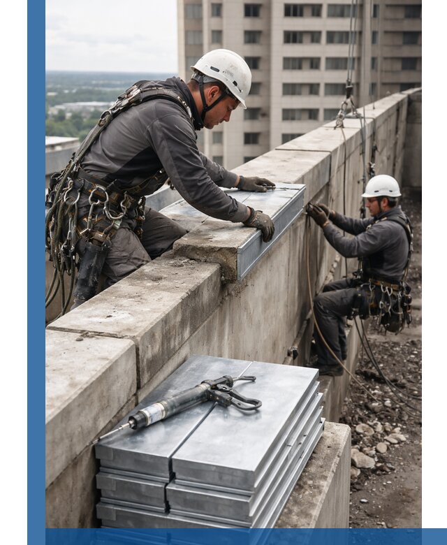 Замена парапетных крышек и установка новых в Арзамасе