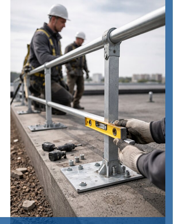 Монтаж кровельного ограждения в Арзамасе от 1303 р. | ВЫСОТНИК-Рзм