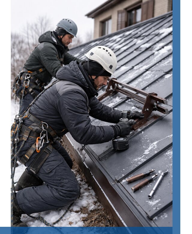 Монтаж снегозадержателей в Арзамасе от 489 р. | ВЫСОТНИК-Рзм