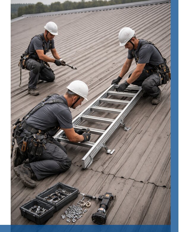 Монтаж кровельной лестницы в Арзамасе от 4887 р. | ВЫСОТНИК-Рзм