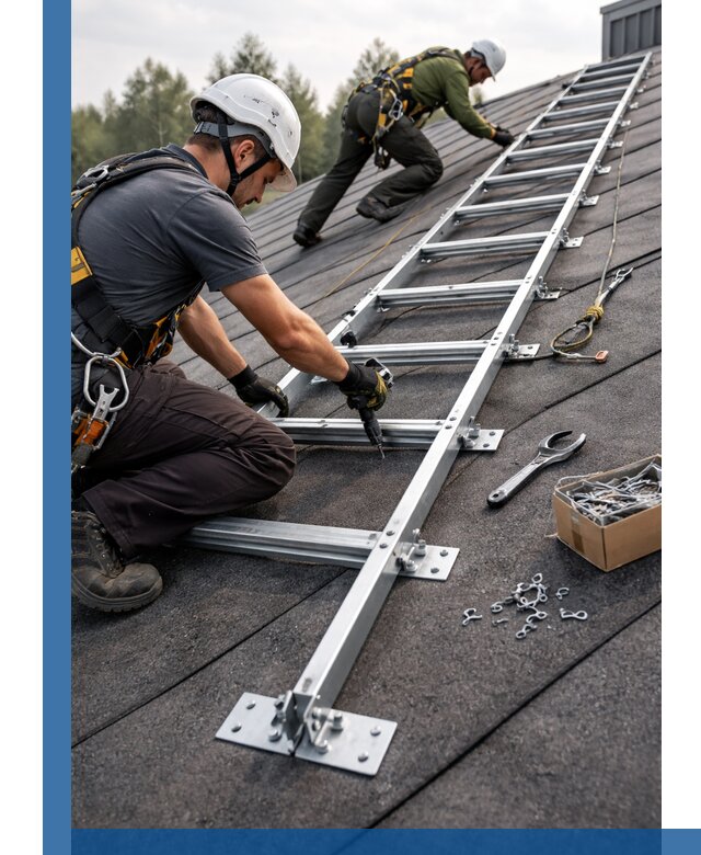 Профессиональный монтаж кровельной лестницы в Арзамасе под ключ