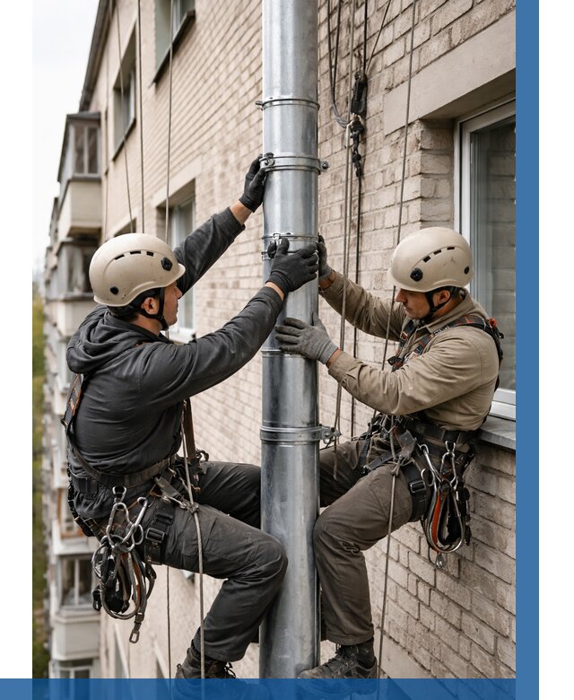 Замена водосточных труб в Арзамасе от 7060 р. | ВЫСОТНИК-Рзм