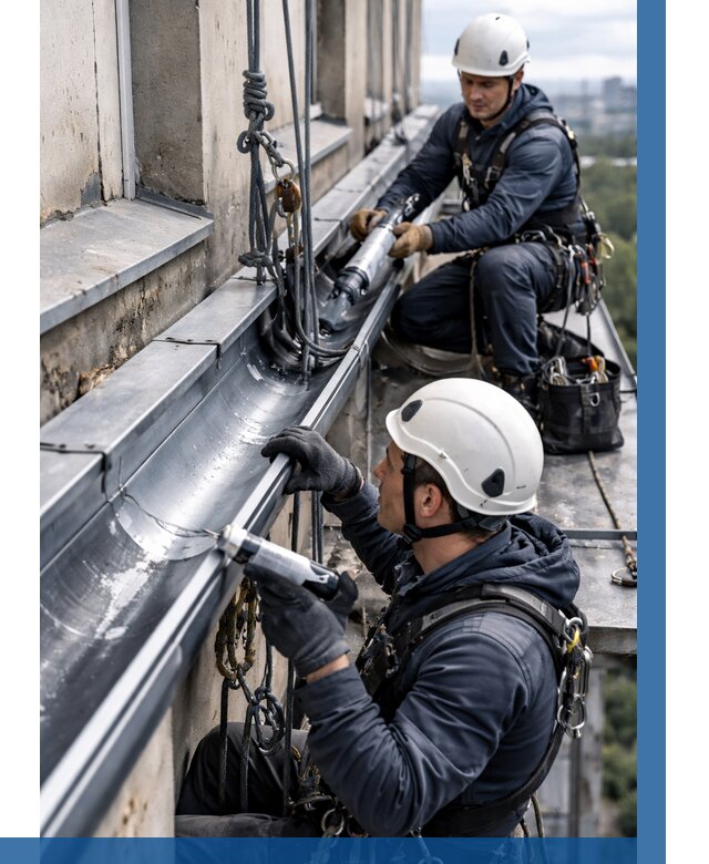 Ремонт водосточных желобов в Арзамасе от 7060 р. | ВЫСОТНИК-Рзм