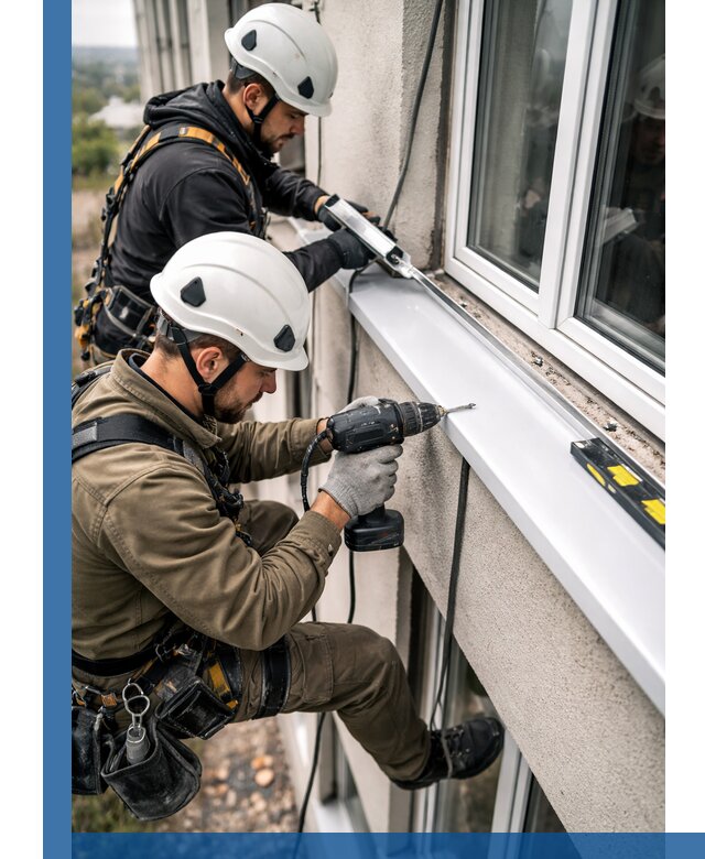 Профессиональный монтаж оконных отливов и отведения воды в Арзамасе