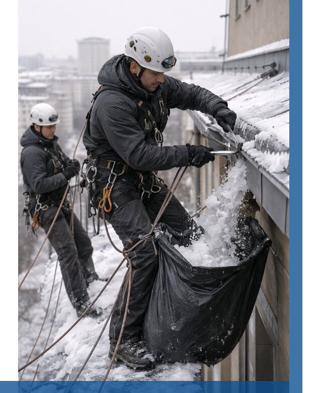 Аварийная очистка крыши в Арзамасе под ключ от 326 р. | ВЫСОТНИК-Рзм