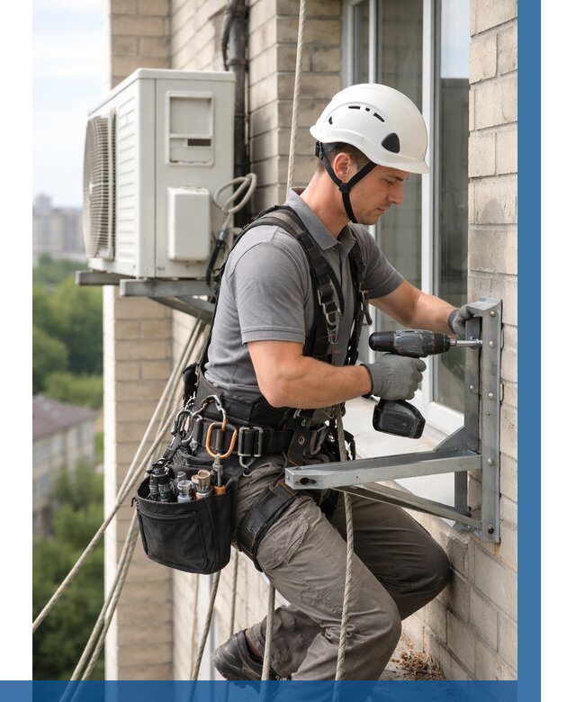 Установка кронштейнов кондиционера в Арзамасе от 3801 р. | ВЫСОТНИК-Рзм