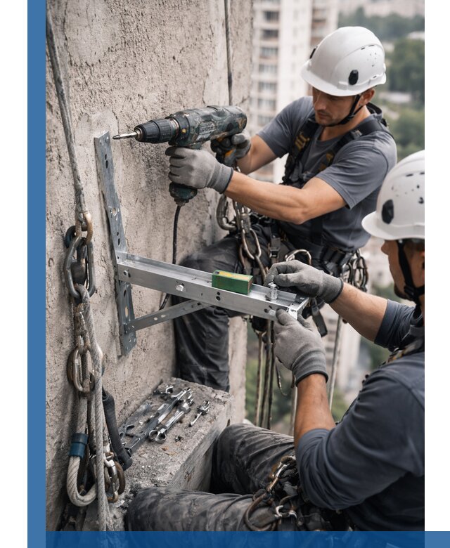 Установка кронштейнов кондиционера и крепежа в Арзамасе