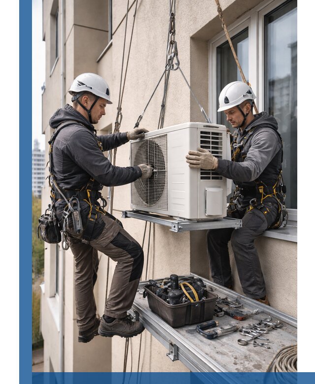 Перенос внешнего блока кондиционера в Арзамасе с монтажом и крепежом