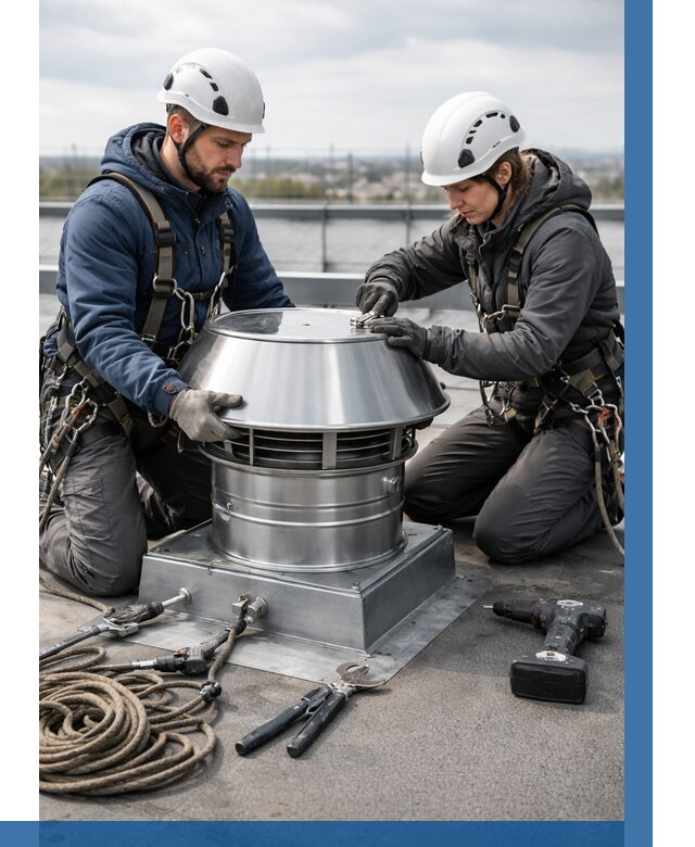 Установка дефлекторов на кровле в Арзамасе от 4887 р. | ВЫСОТНИК-Рзм