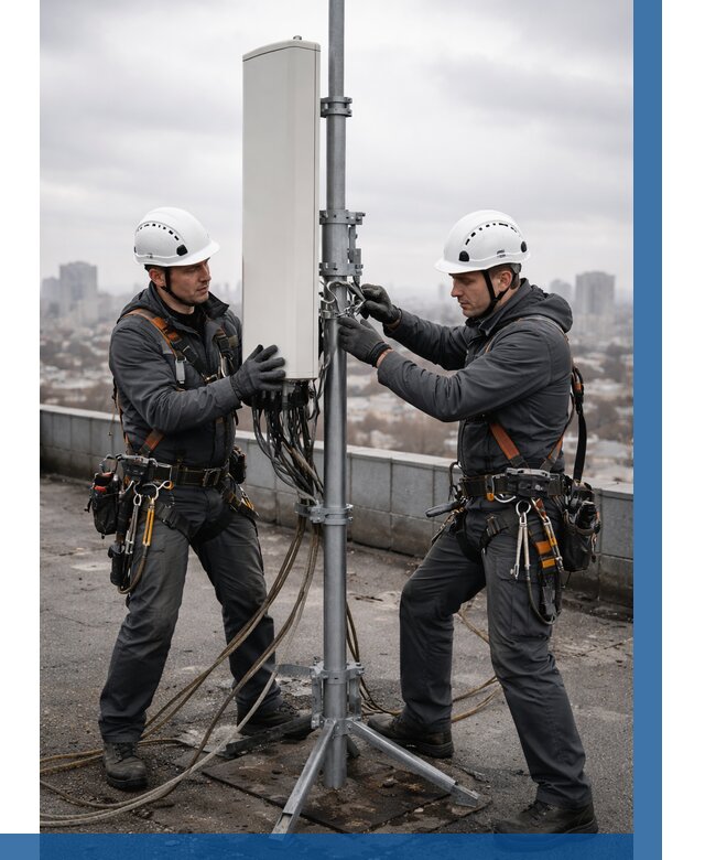 Монтаж антенн связи на крыше в Арзамасе от 9232 р. | ВЫСОТНИК-Рзм