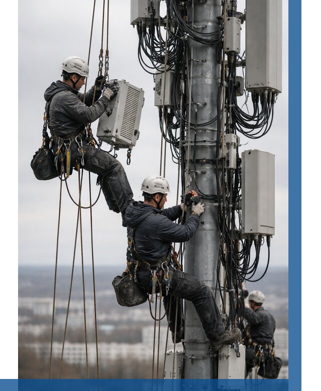 Монтаж оборудования связи на мачте в Арзамасе от 8146 р. | ВЫСОТНИК-Рзм