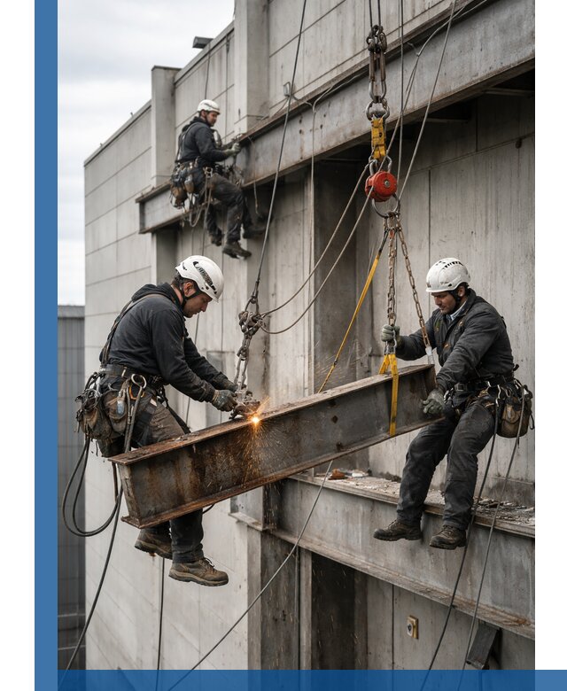 Демонтаж металлоконструкций на высоте в Арзамасе под ключ