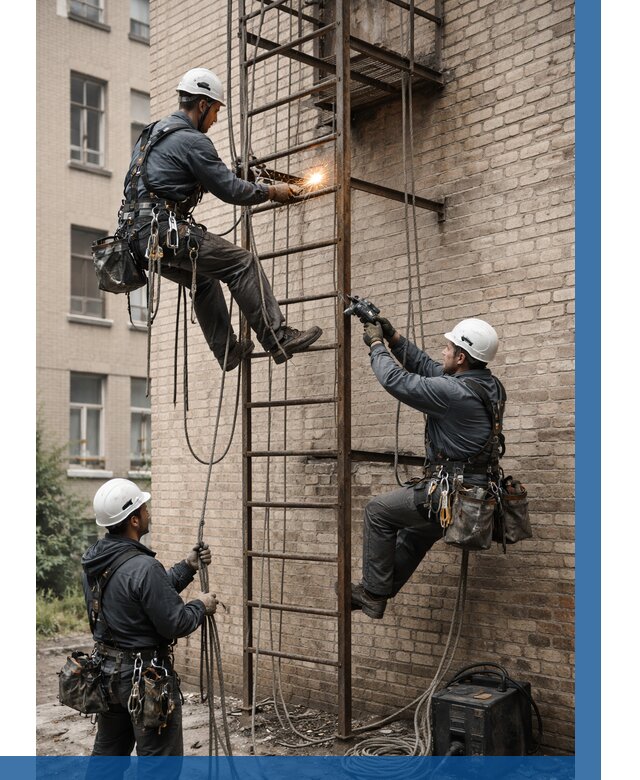 Ремонт пожарной лестницы в Арзамасе от 8146 р. | ВЫСОТНИК-Рзм