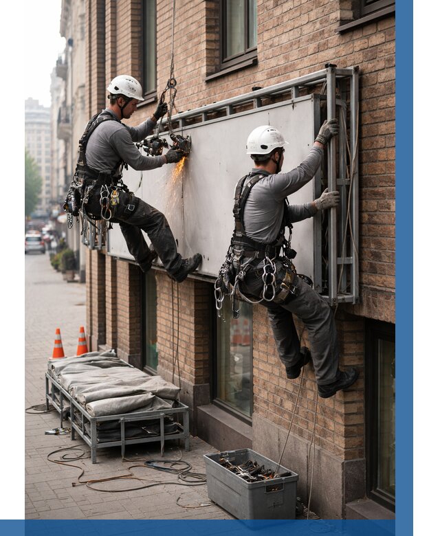 Демонтаж рекламной вывески в Арзамасе от 7060 р. | ВЫСОТНИК-Рзм