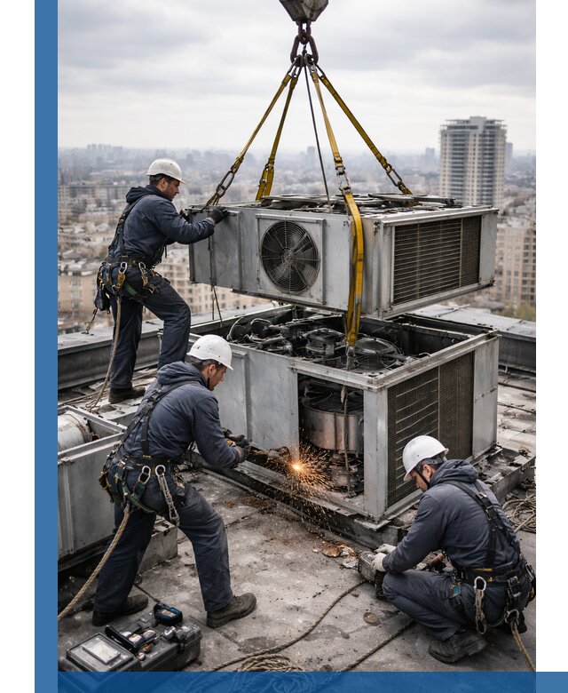 Демонтаж крышной установки в Арзамасе любой сложности