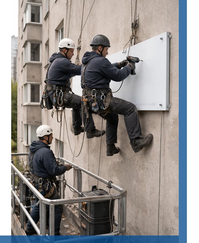 Монтаж табличек и указателей в Арзамасе от 3801 р. | ВЫСОТНИК-Рзм