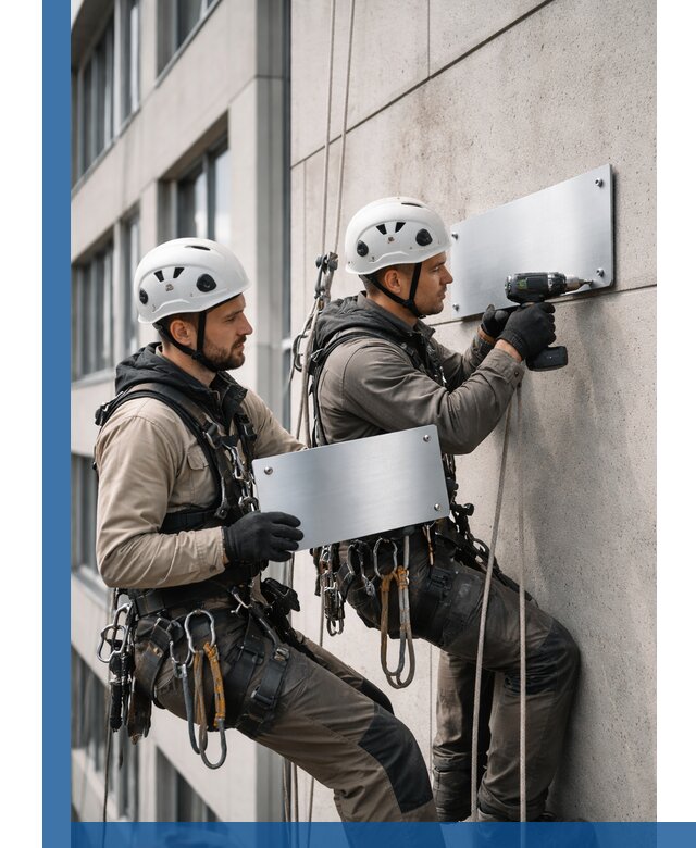 Монтаж табличек и указателей в Арзамасе для зданий и сооружений