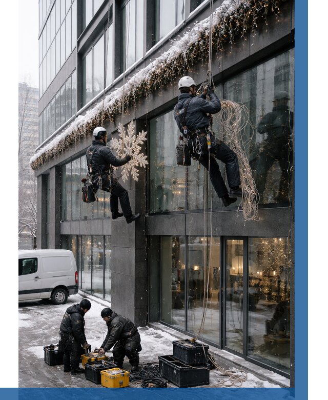 Демонтаж новогоднего оформления в Арзамасе от 5974 р. | ВЫСОТНИК-Рзм