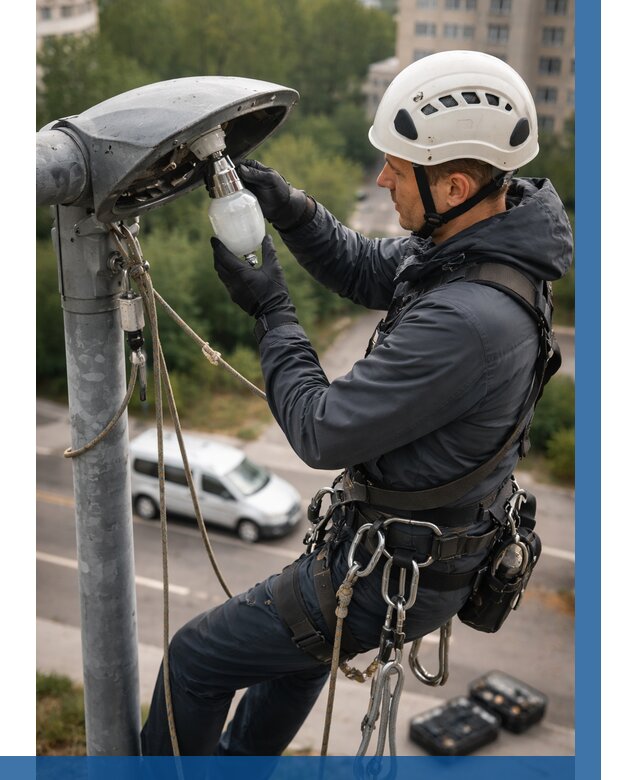 Замена ламп на высоте в Арзамасе от 2715 р. | ВЫСОТНИК-Рзм