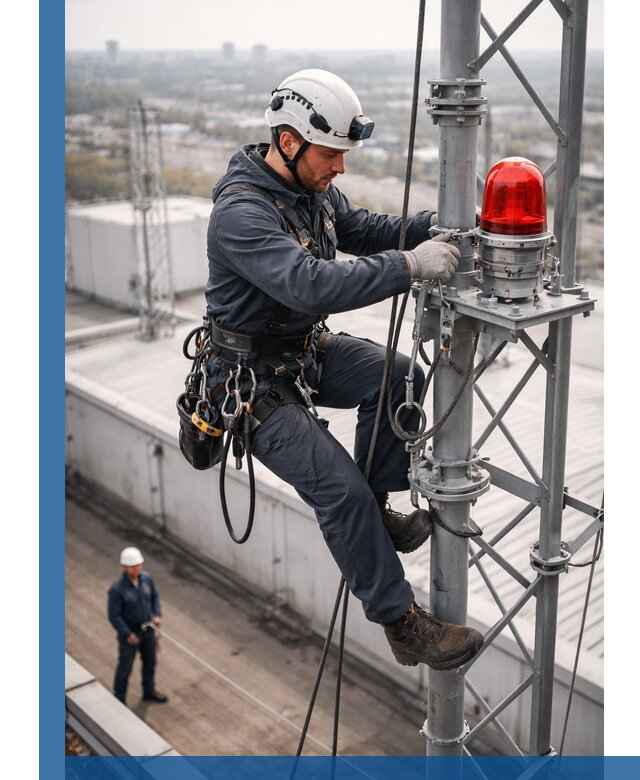 Монтаж заградительных огней и обслуживание объектов в Арзамасе