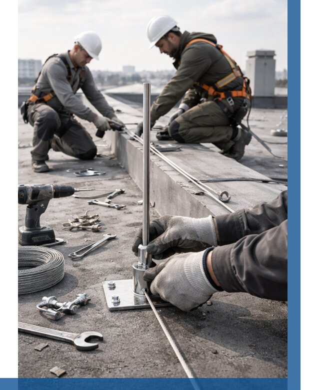 Монтаж молниезащиты на кровле в Арзамасе цена от 27153 р. | ВЫСОТНИК-Рзм