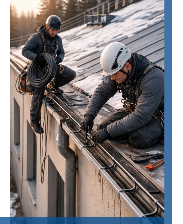 Монтаж греющего кабеля на кровле в Арзамасе от 489 р. | ВЫСОТНИК-Рзм