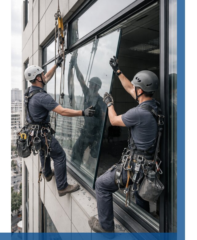 Замена стеклопакетов на высоте в Арзамасе от 5974 р. | ВЫСОТНИК-Рзм