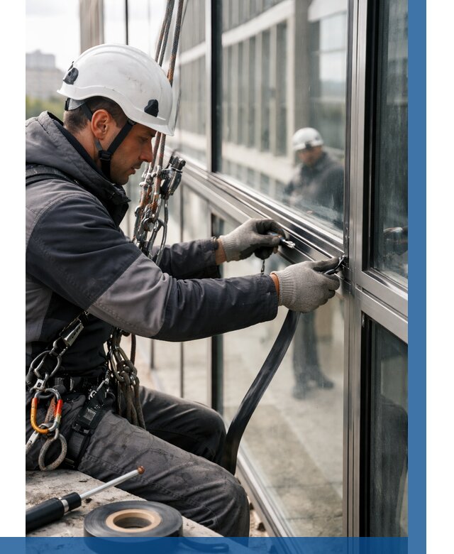 Ремонт витражных конструкций в Арзамасе от 3801 р. | ВЫСОТНИК-Рзм