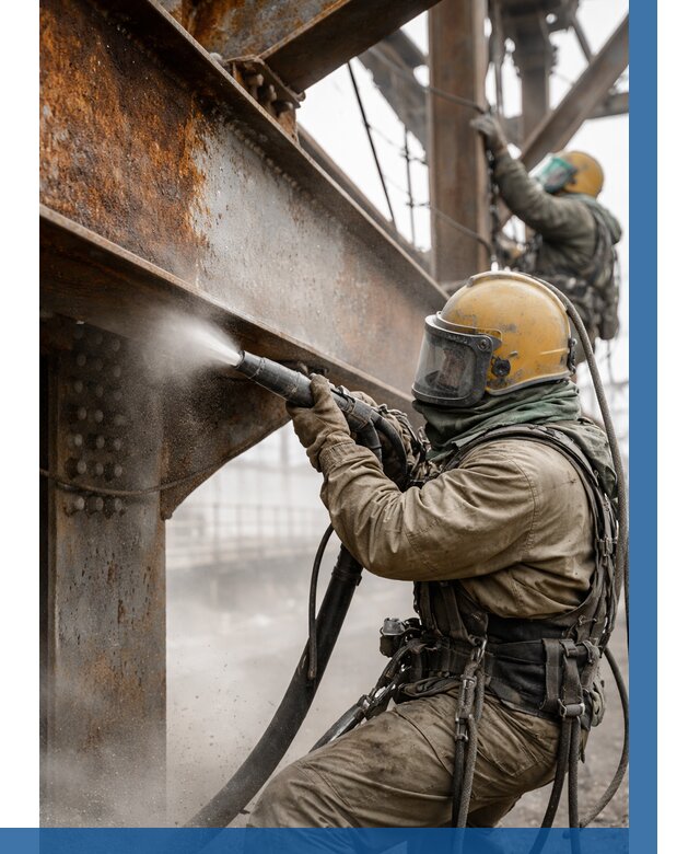 Пескоструйная очистка металлоконструкций в Арзамасе по 652 р. ВЫСОТНИК-Рзм