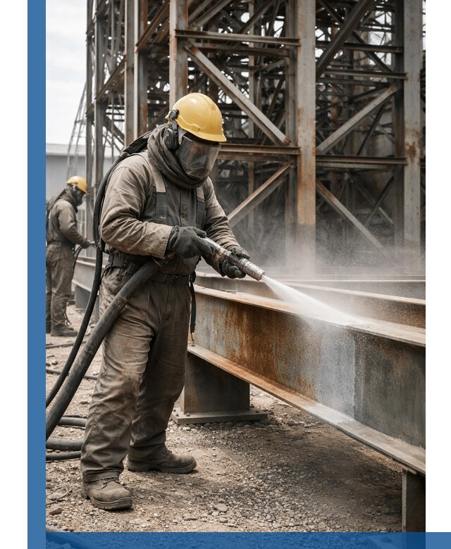 Пескоструйная очистка металлоконструкций в Арзамасе промышленная