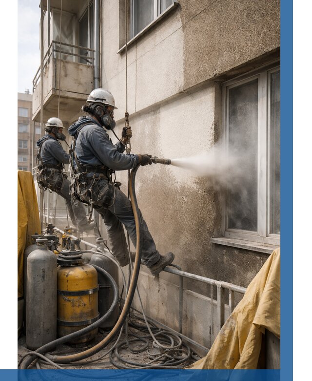 Пескоструйная очистка фасада в Арзамасе от 706 р. | ВЫСОТНИК-Рзм